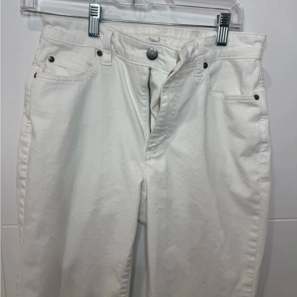 Eileen Fisher White Straight Leg Jeans size‎ 6
